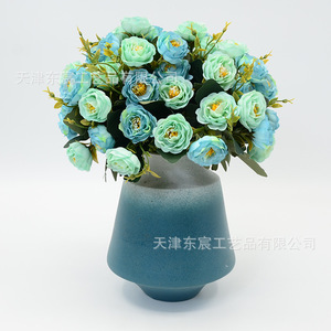 Bouquet de bourgeons de thé artificiels, 10 têtes, pour décoration de mariage, bouquets de mariée, ornements de table à domicile - Product Image 3