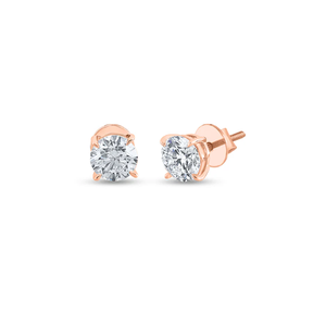 Boucles d'oreilles en diamant solitaire de qualité supérieure avec paramètres sécurisés et clarté exceptionnelle pour mettre en valeur l'éclat naturel de l'Inde - Product Image 2