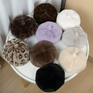 Nouveau béret pour femme, chapeau d'hiver doux, style français vintage, béret de peintre, couleur unie, casquette pour femme - Product Image 2