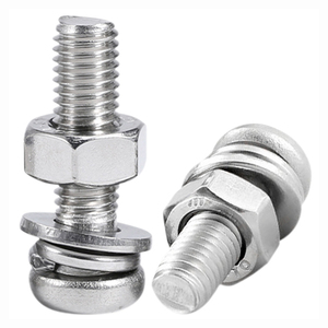 304 Stainless Steel Cross Pan Round Head Machine <b>Screw</b> and Nuts With <b>Flat</b> Washers Lock Washers M2 M2.5 M3 M4 M5 M6 - Product Image 6