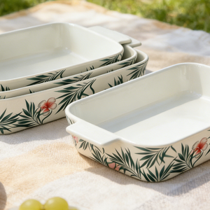 Juego de Tres Moldes para <span class=keywords><strong>Pan</strong></span> de Cerámica con Diseño Fresco y Moderno. Recipiente Rectangular Resistente al Calor para Hornear - Product Image 5