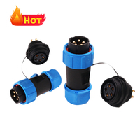 Connecteur de câble d'aviation en plastique étanche, 4 broches, femelle SP29 SP21 SP17 SP13 SP11, IP68 SP