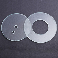 Verre ultra-transparent, bord poli, verre perforé, verre trempé de 3 mm, luminaire circulaire LED