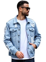 Veste en jean en coton pour homme de haute qualité, personnalisable OEM, style streetwear pour l'hiver