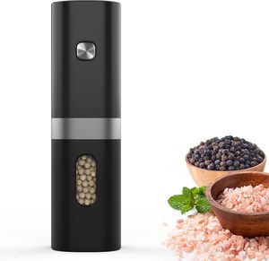 Stainless Steel Eco-Friendly Battery Powered <b>Pepper</b> Mill Adjustable Coarseness Electric Salt <b>Pepper</b> <b>Grinder</b> Set with LED Light - Product Image 1