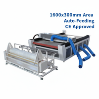 Machine de découpe laser automatique haute vitesse pour tissus 150W avec convoyeur, type portique, système de contrôle Ruida pour la sublimation par transfert thermique