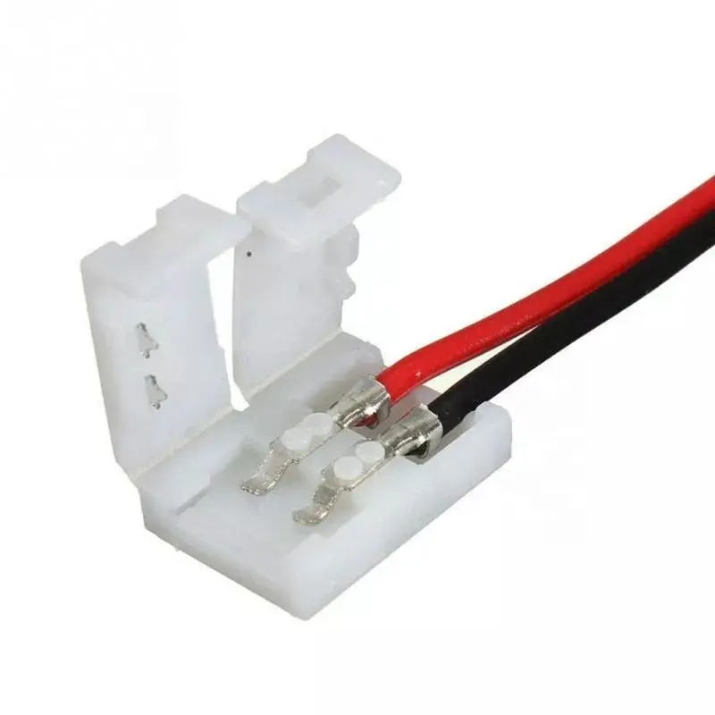 4 Pin Solderless 8mm Width PCB Single Color Tape LED Light Strip Connectors
