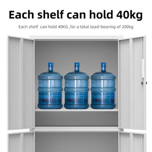 Modern Steel <b>File</b> <b>Storage</b> Cabinet with 4 Doors Adjustable Shelves Durable Design for Home Office School Hospital or Workshop - Product Image 6