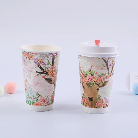 7oz Paper Raw Material 9oz Coffee Cup And Lid