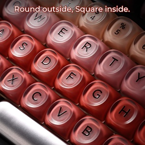 XVX Keycaps Berry Kiss Foundation HOA Translucent Keycap Set 132-Key PBT + PC ANSI tata letak Bahasa Inggris 61/68/75/84/87/100/104/108 tombol - Product Image 3