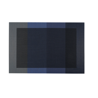 Set de sets de table à manger modernes, écologiques, résistants à la chaleur, antidérapants, lavables et durables en vinyle/PVC tissé rectangulaire de 1 à 2mm d'épaisseur