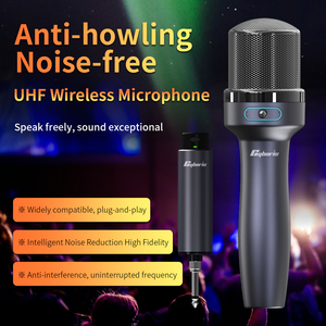 Microfono Wireless SQ61 2 canali VHF a frequenza fissa microfono palmare in metallo per la festa <span class=keywords><strong>Karaoke</strong></span> professionale chiesa spettacolo incontro - Product Image 2