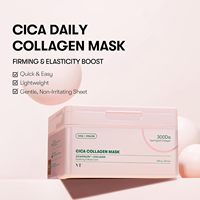 Masque facial quotidien en feuille CICA au collagène et à l'acide hyaluronique - Raffermissant, hydratant, anti-âge, boost d'élasticité pour tous types de peaux, OEM, marque privée