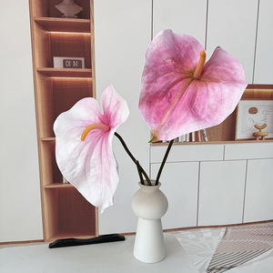 Meiyu Craft Flower Factory - Bouquet d'Anthurium Artificiel en Soie Mixte Haut de Gamme pour Mariage et Décoration Intérieure - Product Image 2