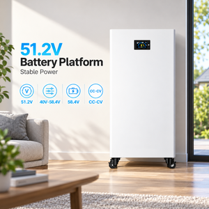 แบตเตอรี่เก็บพลังงานภายในบ้าน 51.2V 16Kwh LiFePO4 48V แบบตั้งพื้น พร้อมระบบจัดการแบตเตอรี่อัจฉริยะ (Smart BMS) สำหรับสำรองไฟบ้าน - Product Image 2
