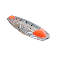 Kayak Canöe Crystal Transparent Vicking 11 pieds 2 Personnes à Fond Clair, Matériau PC, Bateau Écoulant à Chaud
