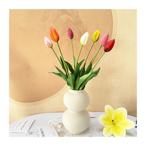 Vera e propria collezione di fiori decorativi fiori artificiali tulipano stile fresco fiore esterno elegante per interni e fiori - Product Image 2