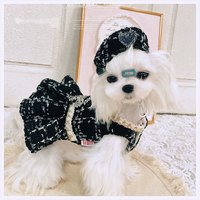 Vêtements pour chien d'hiver en polaire épaisse style britannique Marzis pour robe noire XXS-L Yorkshire Bear Explosions