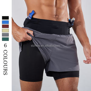 Nuova tasca Trail Running Back pantaloncini <span class=keywords><strong>da</strong></span> <span class=keywords><strong>corsa</strong></span> <span class=keywords><strong>da</strong></span> maratona all'aperto leggeri e traspiranti pantaloncini <span class=keywords><strong>da</strong></span> <span class=keywords><strong>corsa</strong></span> 2 pezzi in uno antiscivolo - Product Image 4