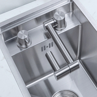 Prix usine robinets d'eau à levier unique robinet mitigeur col Flexible en acier inoxydable pivotant 360 évier encastré pliant eau chaude et froide