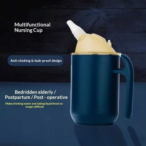 Vaso Antiderrames con Tapa y Pajita para Pacientes Postrados en Cama, Ancianos Paralizados - Product Image 2