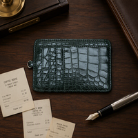 Porte-cartes en PU de qualité supérieure, minimaliste, compact, fin, personnalisable, étui pour cartes de crédit, organisateur multifonction, porte-monnaie