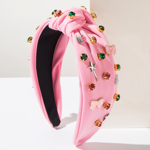 Serre-tête en tissu noué à bord large et tendance pour femme, accessoires créatifs pour chapeau couronne à nœud, accessoires décoratifs pour cheveux - Product Image 4