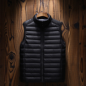 Veste en duvet de canard à col montant, <span class=keywords><strong>sans</strong></span> <span class=keywords><strong>manches</strong></span>, chaude, avec fermeture à glissière complète, vêtements d'extérieur d'hiver, vestes utilitaires, gilet bouffant pour femmes - Product Image 6