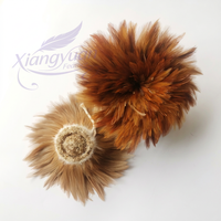 Plumes de coq rouges naturelles enfilées pour la fabrication de mouches de pêche, matériel de pêche, accessoires de costumes de carnaval