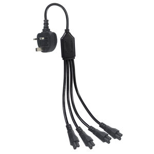 BS สายไฟกระแสสลับ3ง่าม, ปลาย C5 IEC 1.5m/1.8M Y สายอะแดปเตอร์แยกคอมพิวเตอร์ใช้ได้กับสหราชอาณาจักร BS1363 3ง่ามเต้าเสียบไฟฟ้ากระแสสลับ4 - Product Image 1