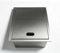 Évier de cuisine moderne de luxe en acier inoxydable 304 fait main à cuve unique avec robinet, installation en encastré
