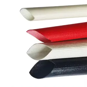 Hot-sale Fireproof heat Resistant Silicone rubber coated Fiberglass Sleeve