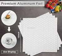 Papier d'emballage alimentaire végétalien en nid d'abeille, papier d'aluminium anti-graisse pour hamburgers, pizzas, biscuits sucrés, bonbons avec revêtement en cire