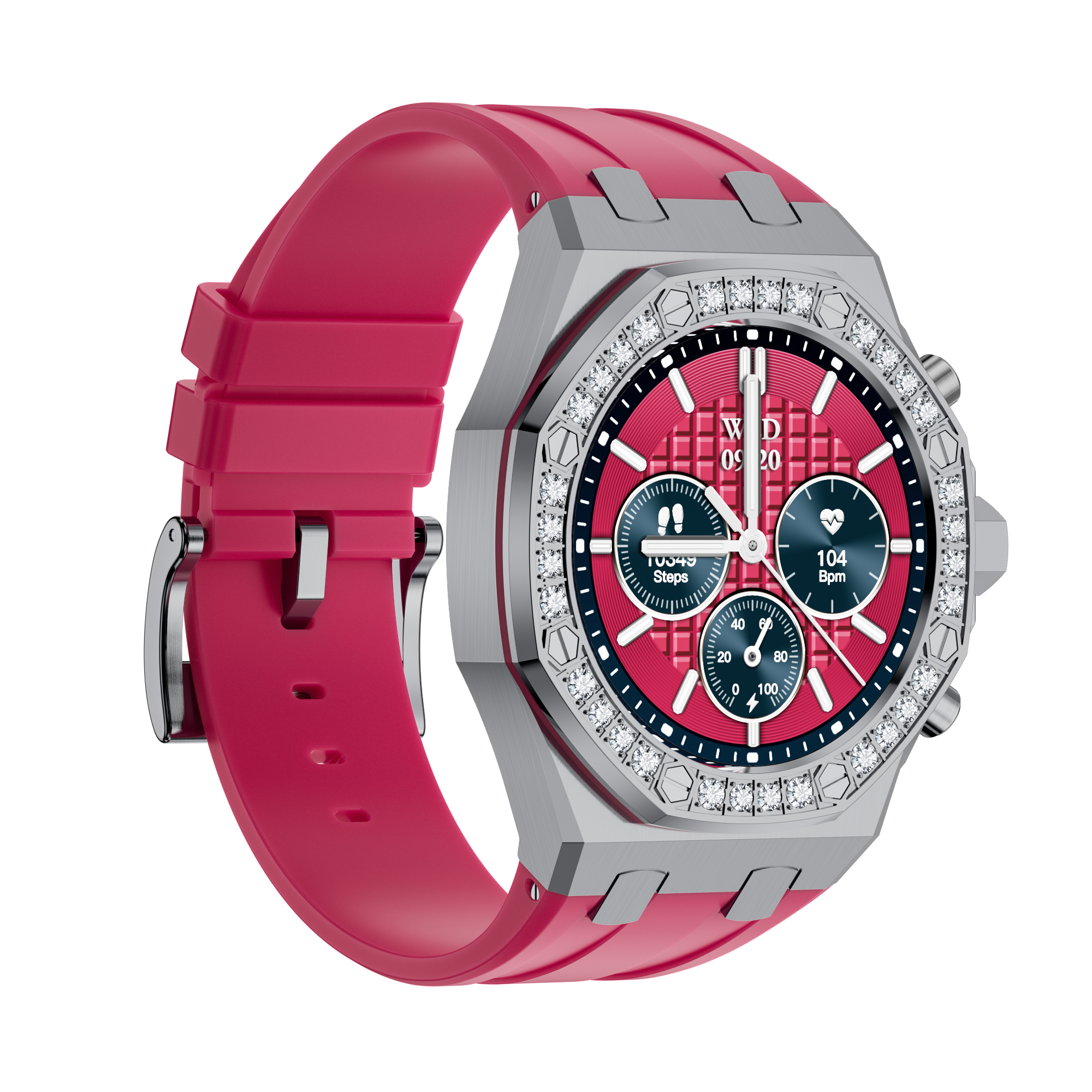 Diamant rond or Mary rouge