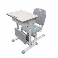 Chaise d'école individuelle moderne et confortable en plastique vert, ensemble chaise de bureau portable pour la formation et l'étude des élèves et des enfants