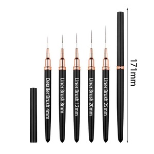 Stylo à pointe ultra-fine pour nail art, pinceau à fleurs peintes à la main, outil de traçage à manche en plastique pour gel UV et photothérapie - Product Image 3