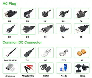 Scooter e-bisiklet için 3-pin XLR fiş ile yüksek kalite 10S 42V 5A lityum pil şarj cihazı