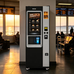 Machine à café automatique à écran tactile multi-paiements, avec SDK intégré, grains de café fraîchement moulus, capacité de 140 tasses, fabriquée en Chine - Product Image 2
