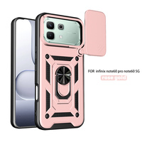 Coque de téléphone Lichicase antichoc avec béquille et fenêtre coulissante pour Infinix Note 60 Ultra, coque de protection
