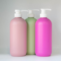 Flacon pompe en plastique de luxe 800 ml pour gel douche, shampoing, après-shampoing, cosmétiques, avec logo personnalisé, impression UV, vide