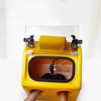 Machine de sablage métallique double table à double usage, équipement de meulage et de polissage humide/sec pour le nettoyage de bijoux et le traitement des surfaces