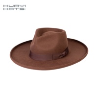 Huayi Chapeaux À Large Bord Fedora Feutre Chapeau Crayon Bord 100% Australie Laine Grands Chapeaux