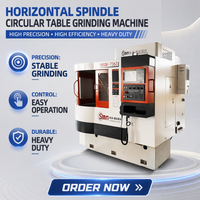 Machine de rectification de surface CNC pour plaques de soupape à roulement, avec broche horizontale et table rotative, pour finition de haute précision