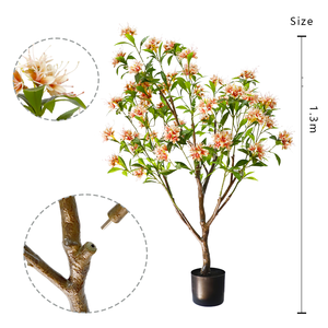 <b>Artificial</b> Flower <b>Tree</b> Pot Decorative Flowers <b>Artificial</b> Plant in Ceramic Vase Realistic Home Office Decor No Watering - Product Image 5