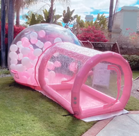 Haute qualité personnalisé grand clair Resort Villa dôme tente bulle rebond maison gonflable ballon tente publicité à vendre