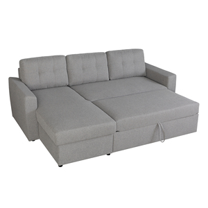 Sofá Cama Moderno de Lujo con Función de Almacenamiento, Suministro al por Mayor de Fábrica, Sofá Cama de Tela Gris - Product Image 1