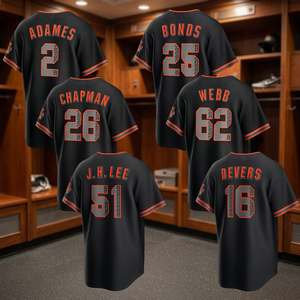 Costuras de la Mejor Calidad # 16 Rafael Devers # 51 Jung Hoo Le # Camiseta de Béisbol Americana Negra de Poliéster/Algodón de Matt Chapman, Talla 26 - Product Image 3