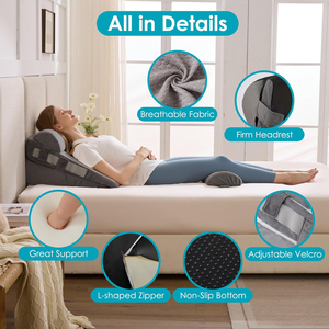 <span class=keywords><strong>Oreiller</strong></span> <span class=keywords><strong>de</strong></span> lecture triangulaire réglable et confortable sur mesure pour la post-chirurgie, avec coussin <span class=keywords><strong>de</strong></span> soutien pour dormir - Product Image 2