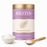 Poudre de biotine de haute pureté, qualité alimentaire, complément alimentaire pour la croissance des cheveux chez l'adulte