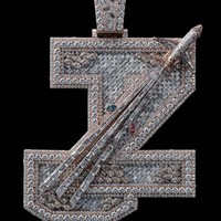 Pendentif 3D Hip Hop personnalisé en argent 925 plaqué, avec lettres en moissanite VVS brillante, style mosaïque glacée